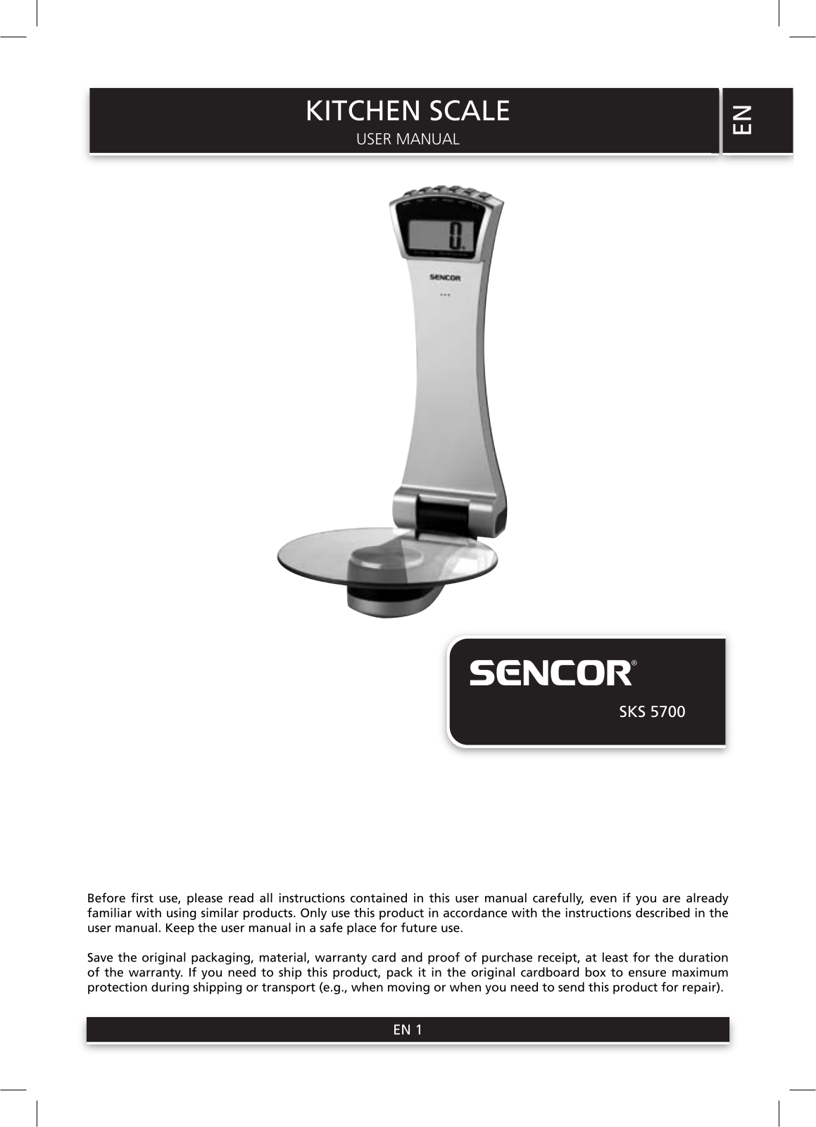 Sencor SKS 5700 User Manual