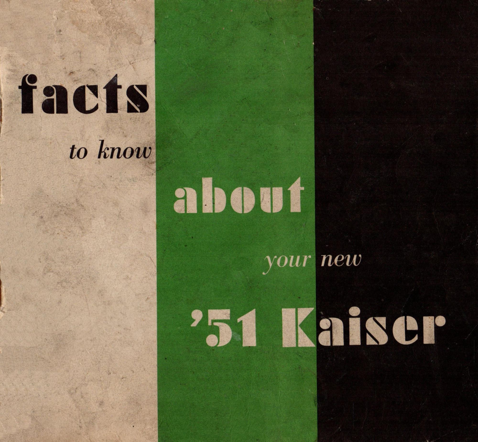 Kaiser 1951 Operating Instructions