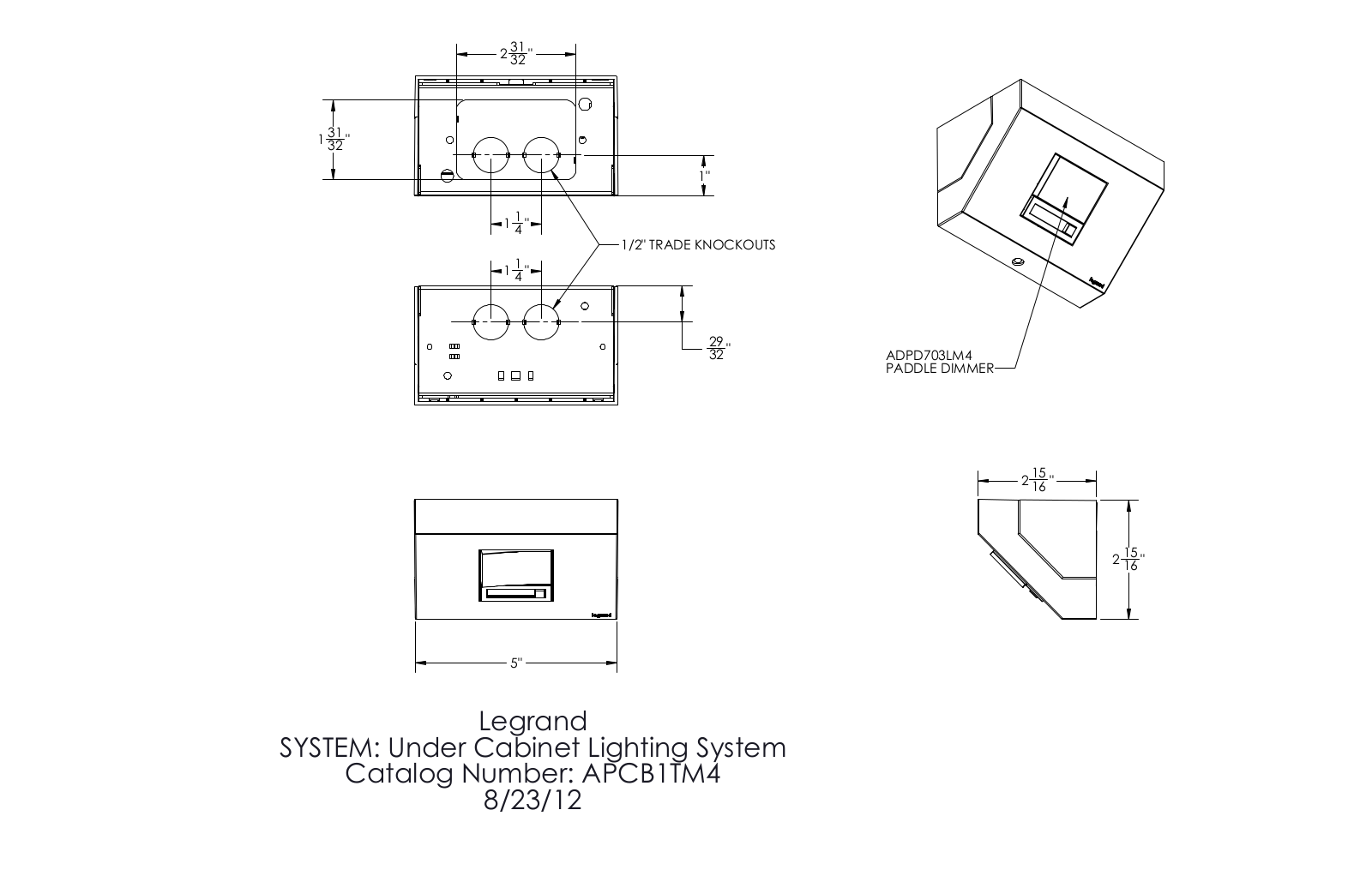 Legrand LEE1987 Dimensions - ManualMachine.com