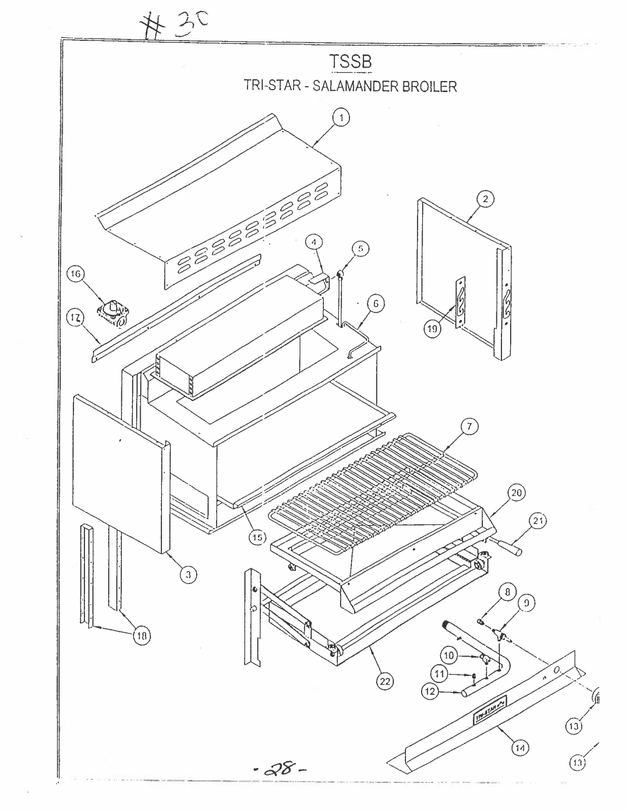 Tri-Star Manufacturing TSSB Parts List