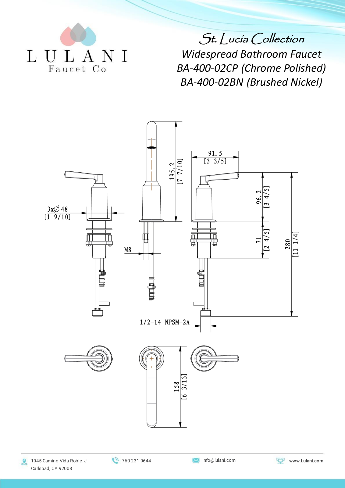 Lulani URSW1005 Dimensions - ManualMachine.com