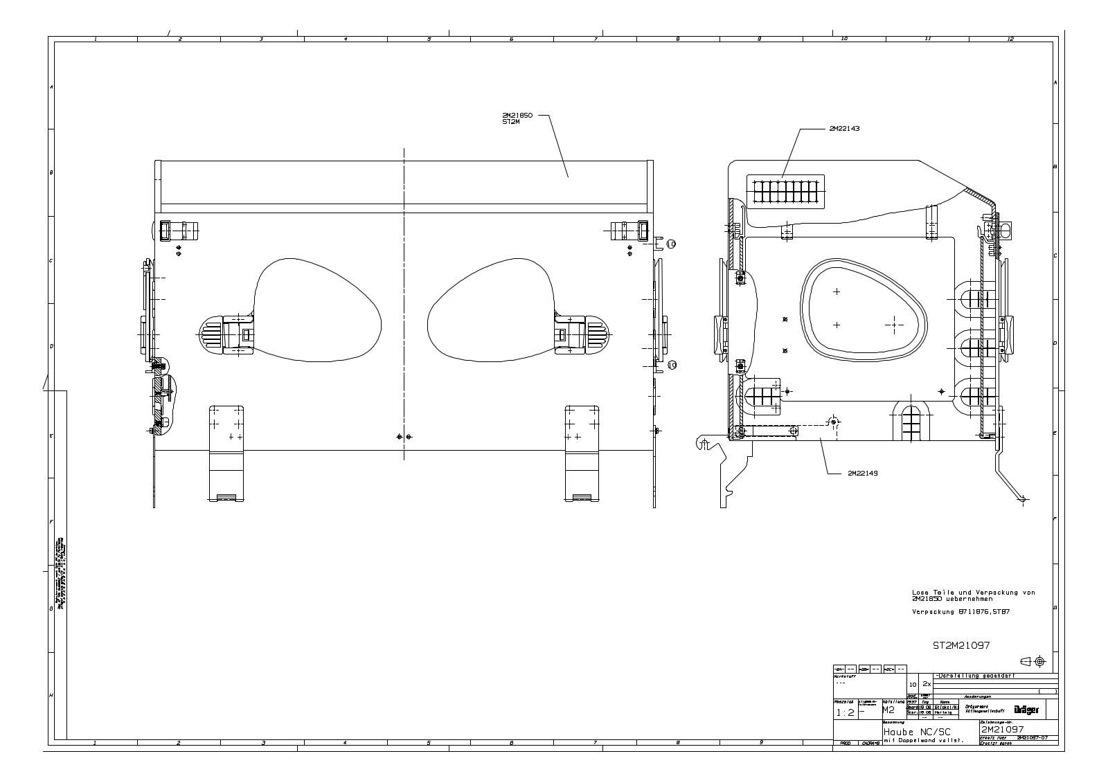 Drager 8000 NC, 8000 SC Drawing diagram