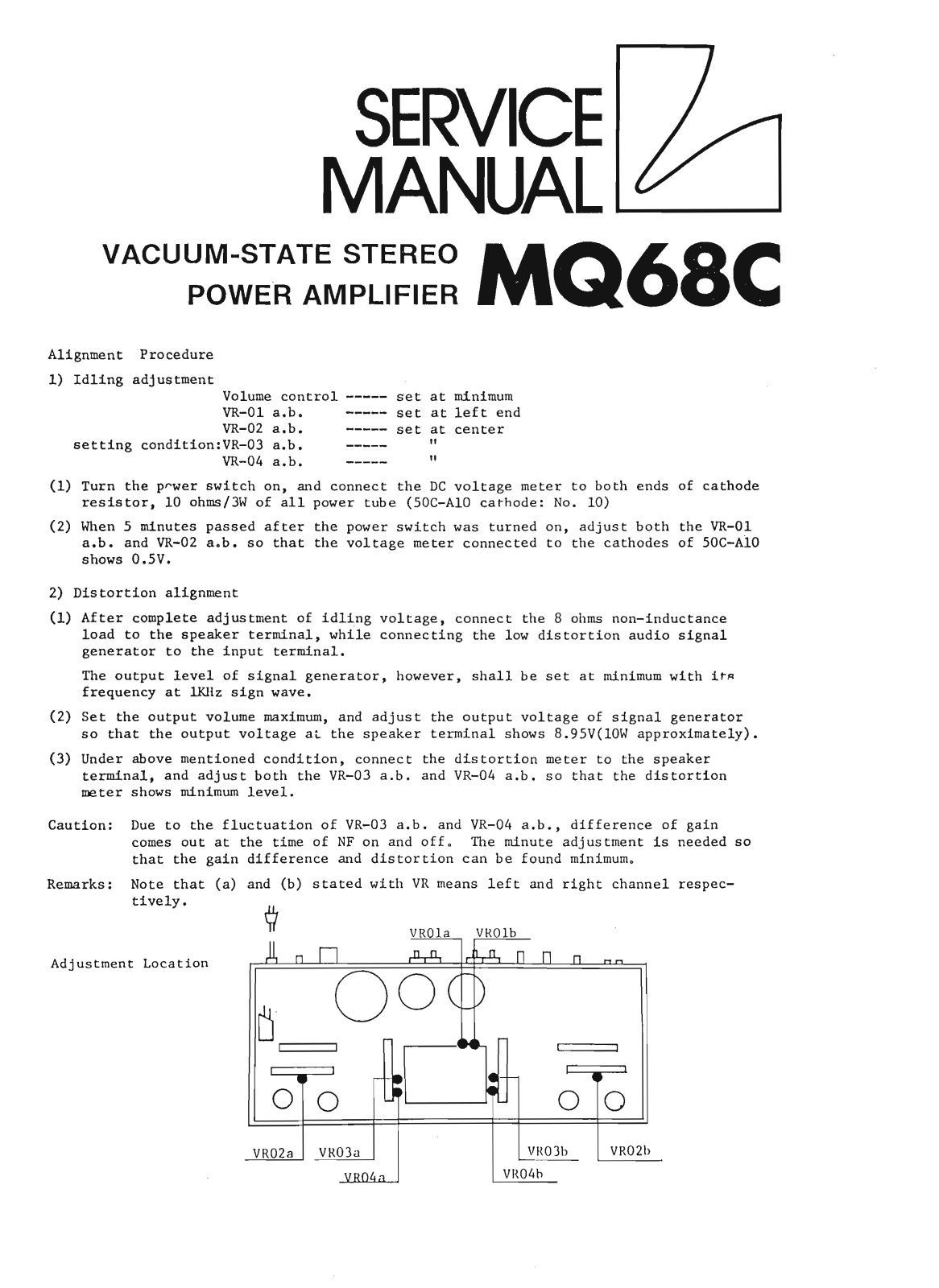 Luxman MQ-68-C Service Manual