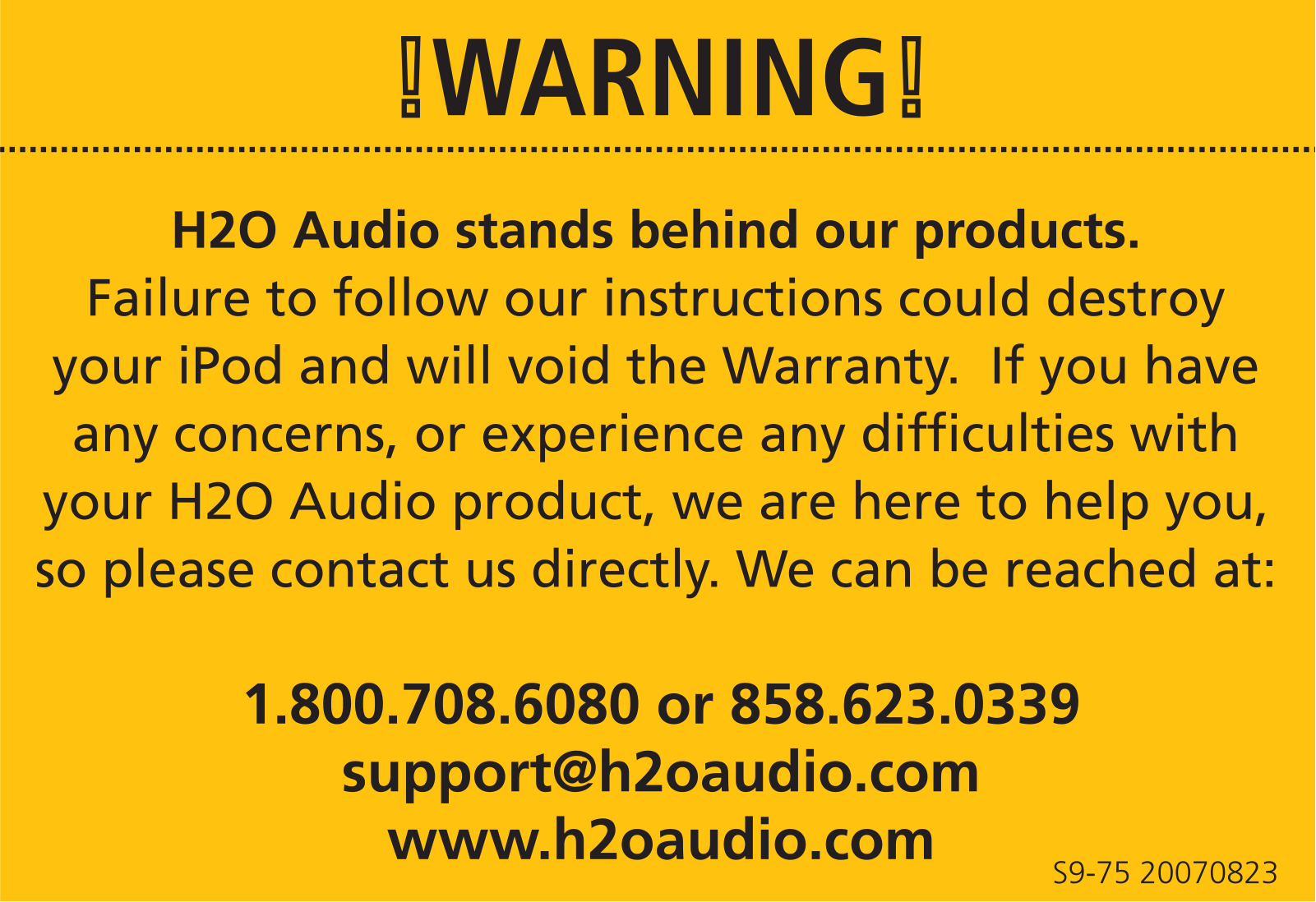 H2O Audio iFR-5A3, iFR-70 User Manual