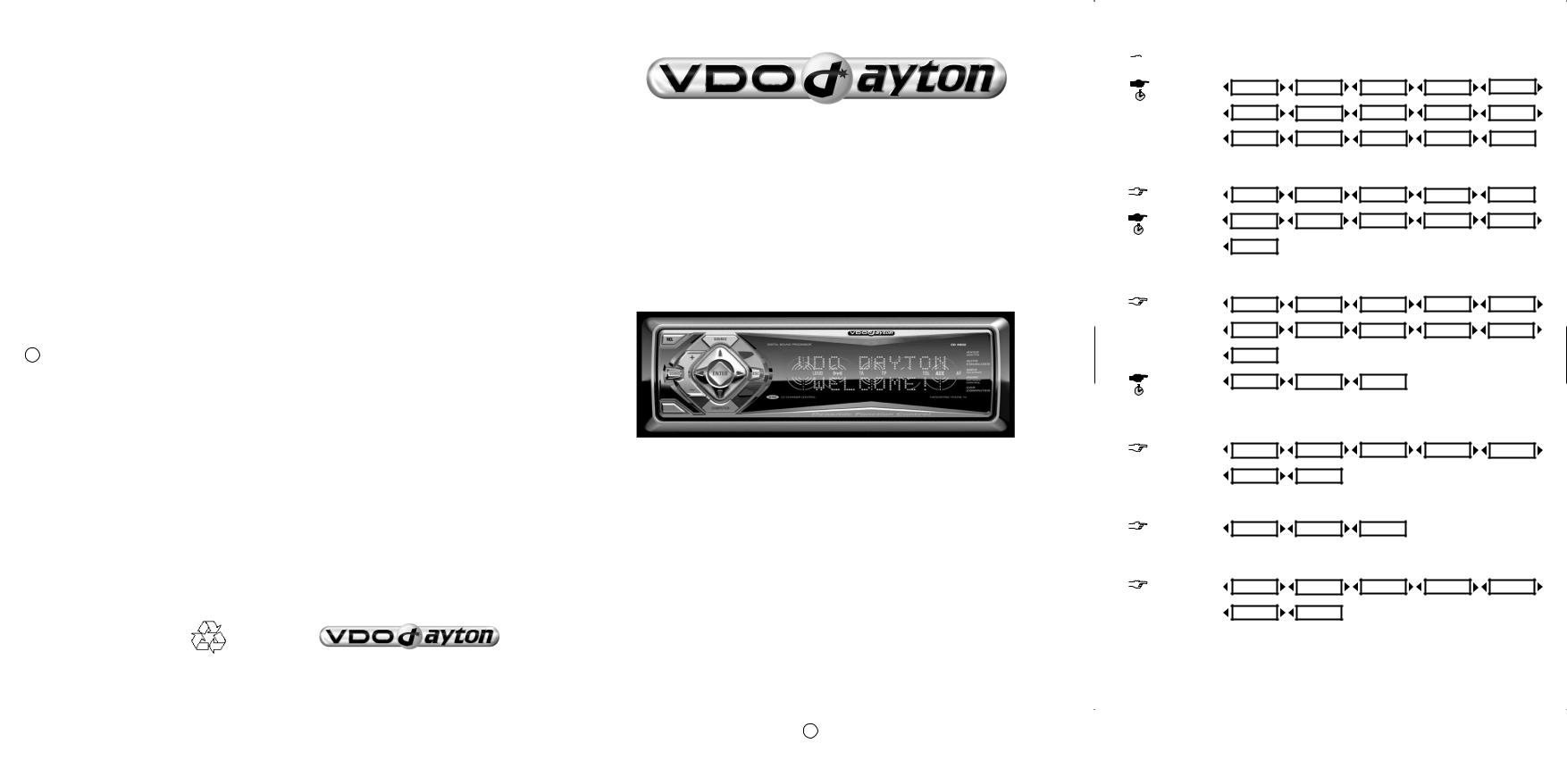 VDO DAYTON CD 4402, CD 4502, CR 4402 User Manual