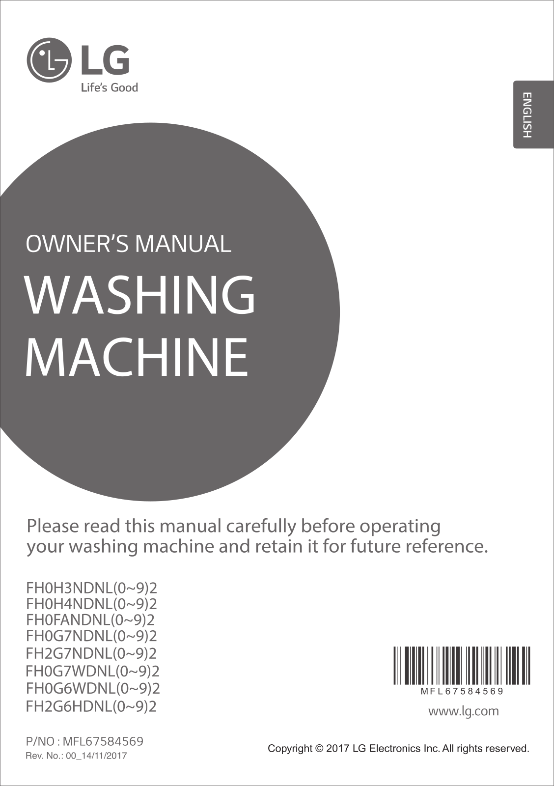 LG FH0H4NDNL02 Owner’s Manual