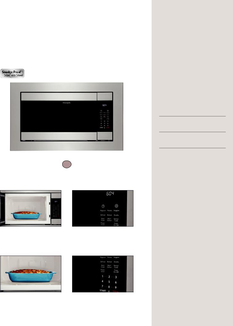 Frigidaire CGMO226NUF PRODUCT SPECIFICATIONS