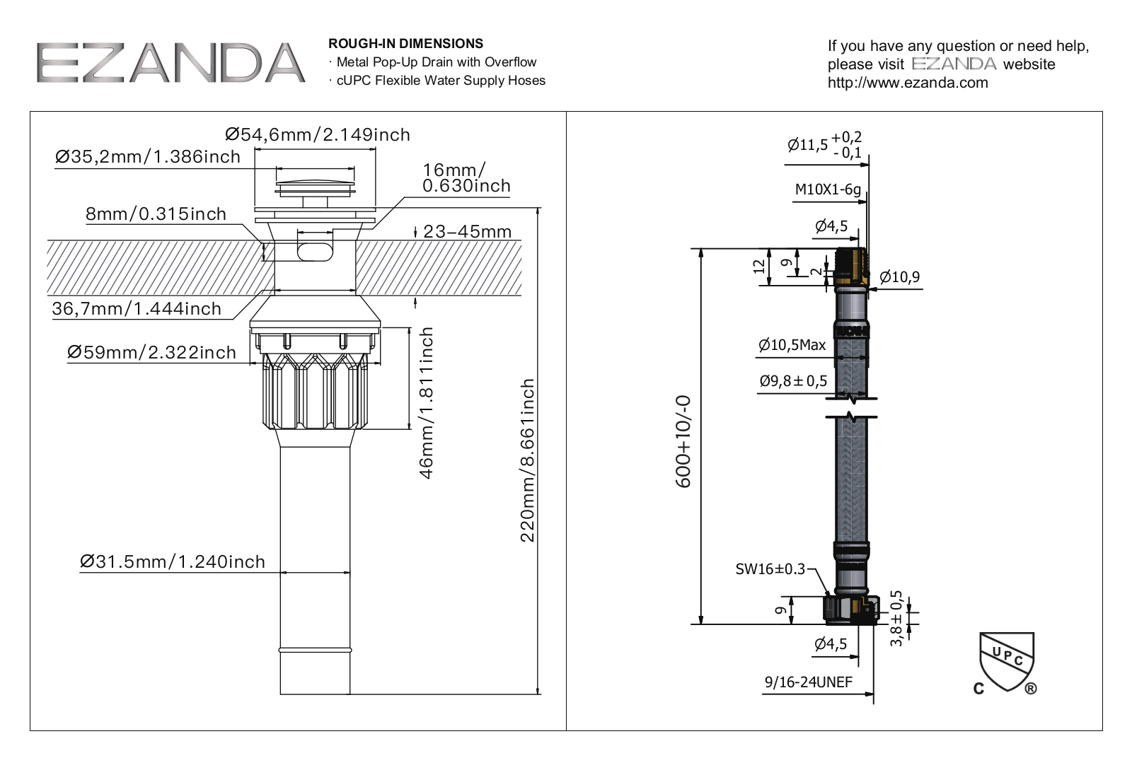 EZANDA W004245662 Specifications - ManualMachine.com