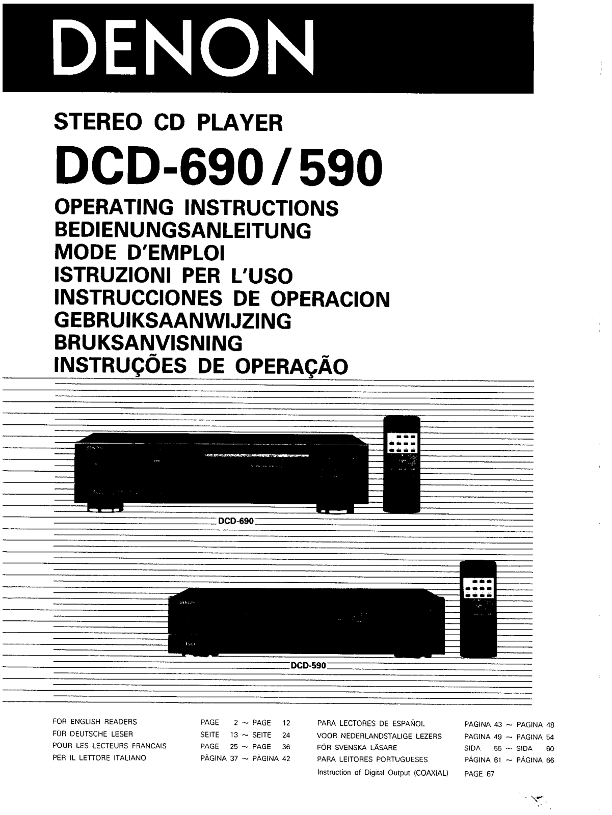 Denon DCD-590, DCD-690 Owner's Manual