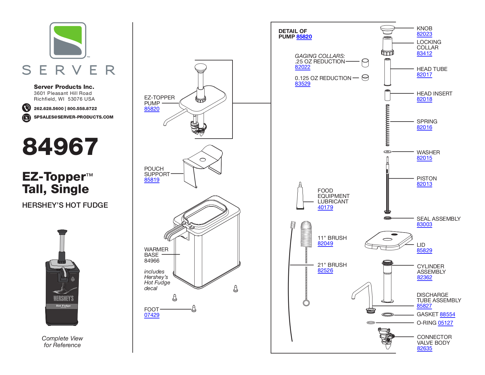 Server 84967 PARTS LIST