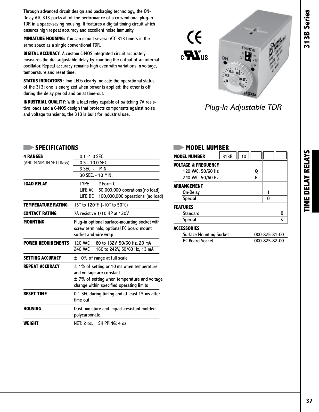 ATC-Automatic Timing & Control 313B Series Data Sheet