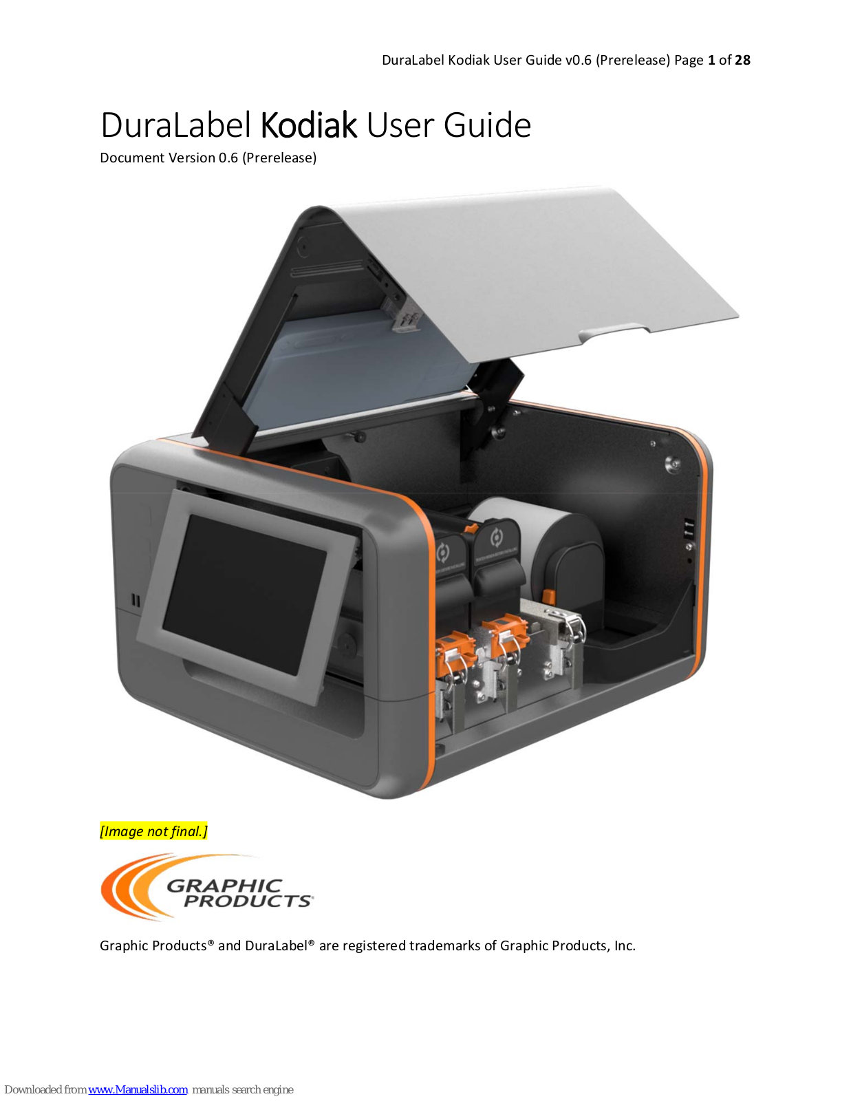 DuraLabel Kodiak User Manual