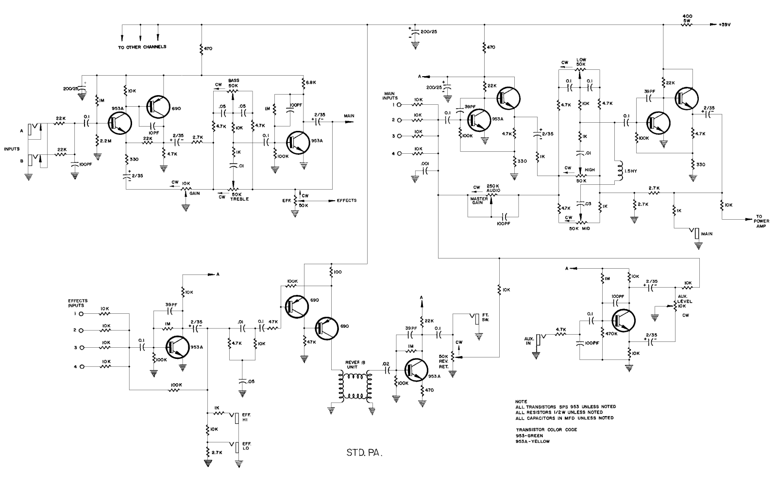 Peavey standard pa schematic