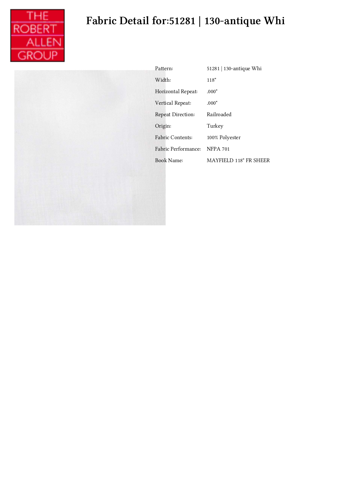 Duralee CRAL4172 Specifications - ManualMachine.com