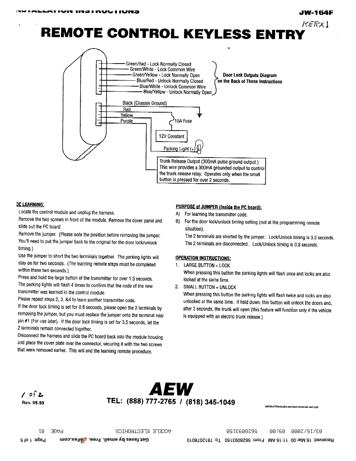 Accele Electronics KETX Owners Manual