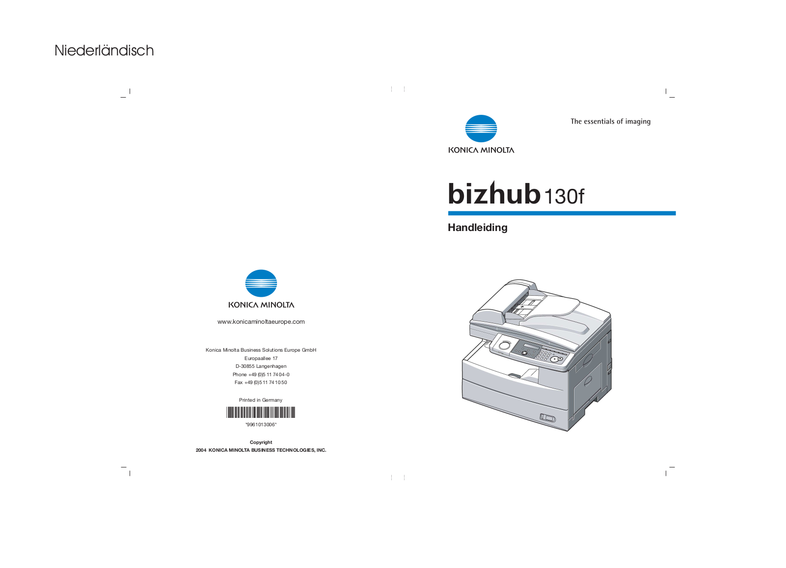 Konica minolta BIZHUB 130F User Manual