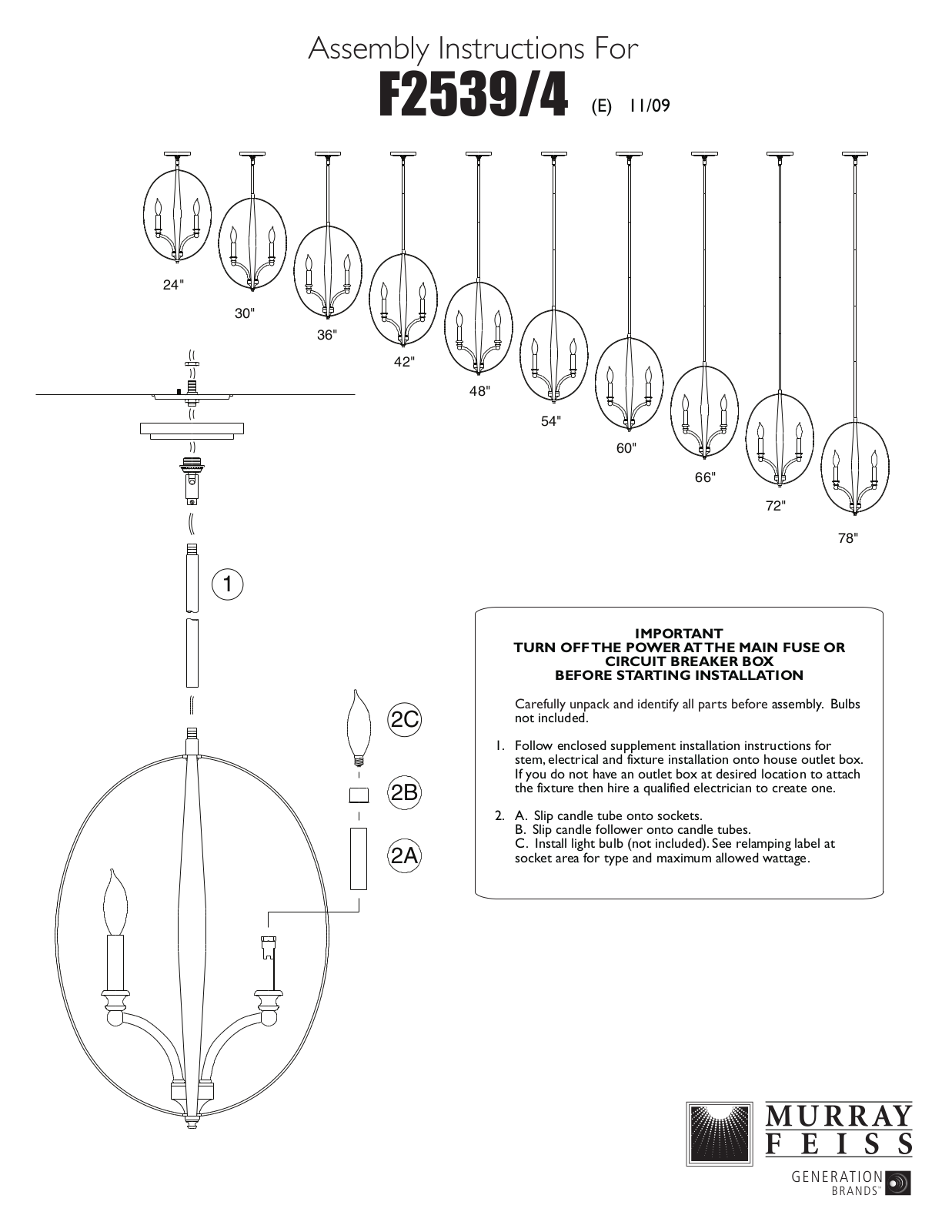 Feiss F2539-4 User Manual