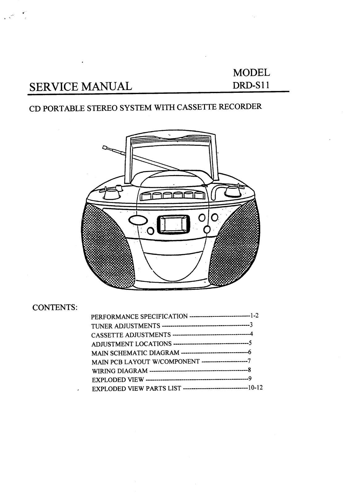 Daewoo DRD-S11 Service Manual