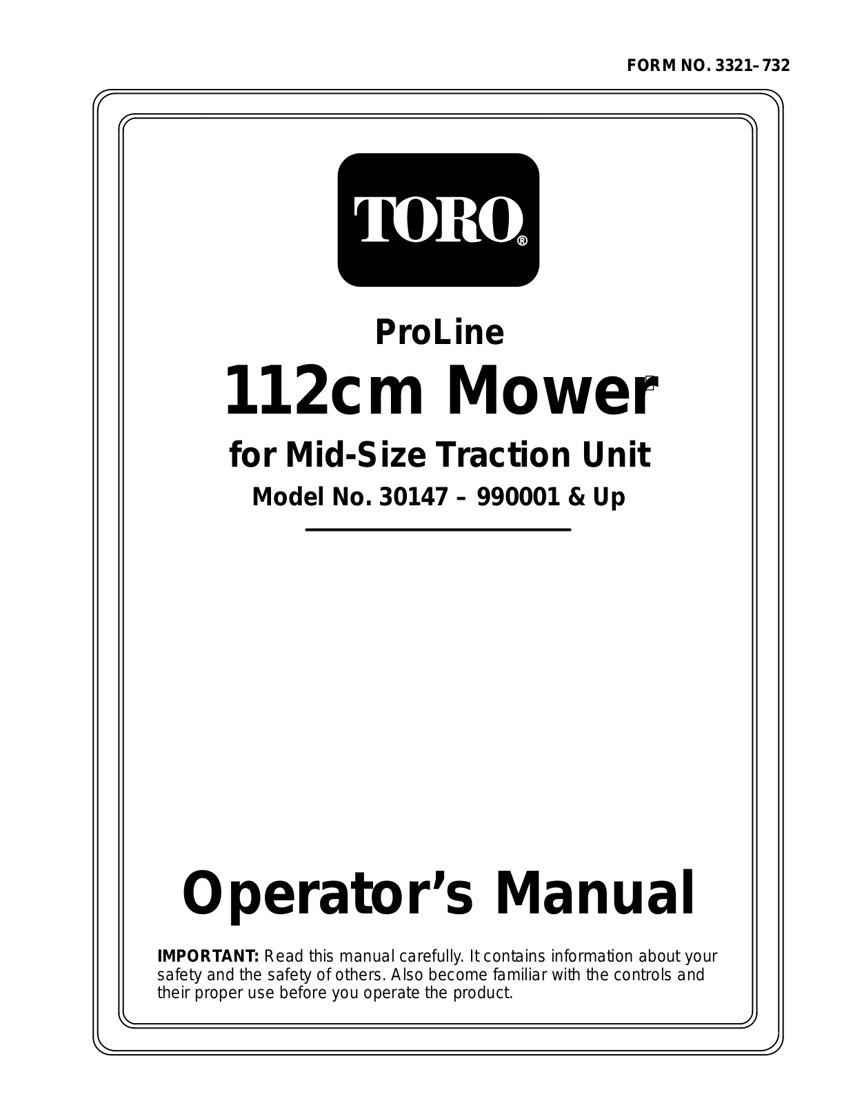 Toro 30147 Operator's Manual