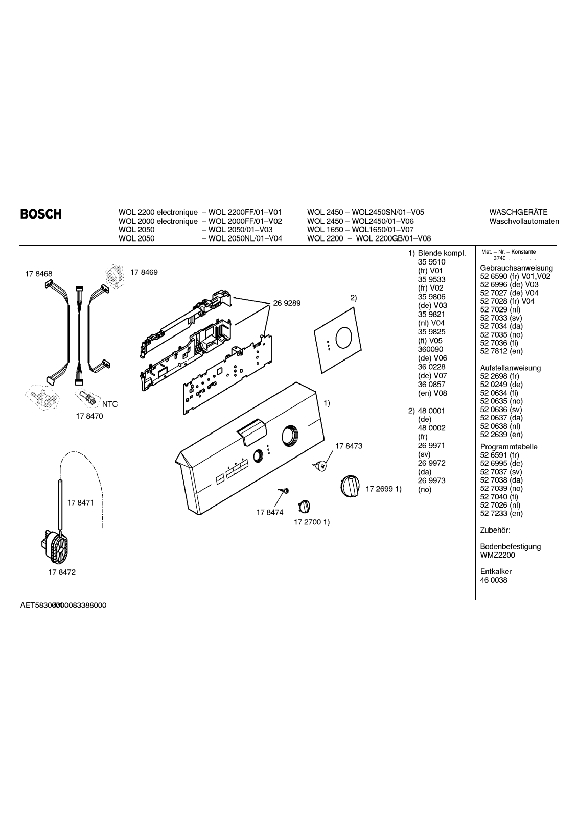 BOSCH WOL 2000 User Manual