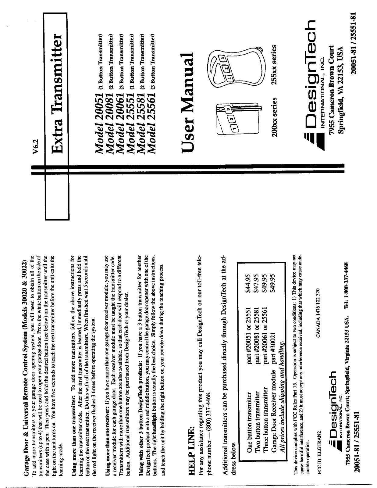 DesignTech TX4 Users Manual