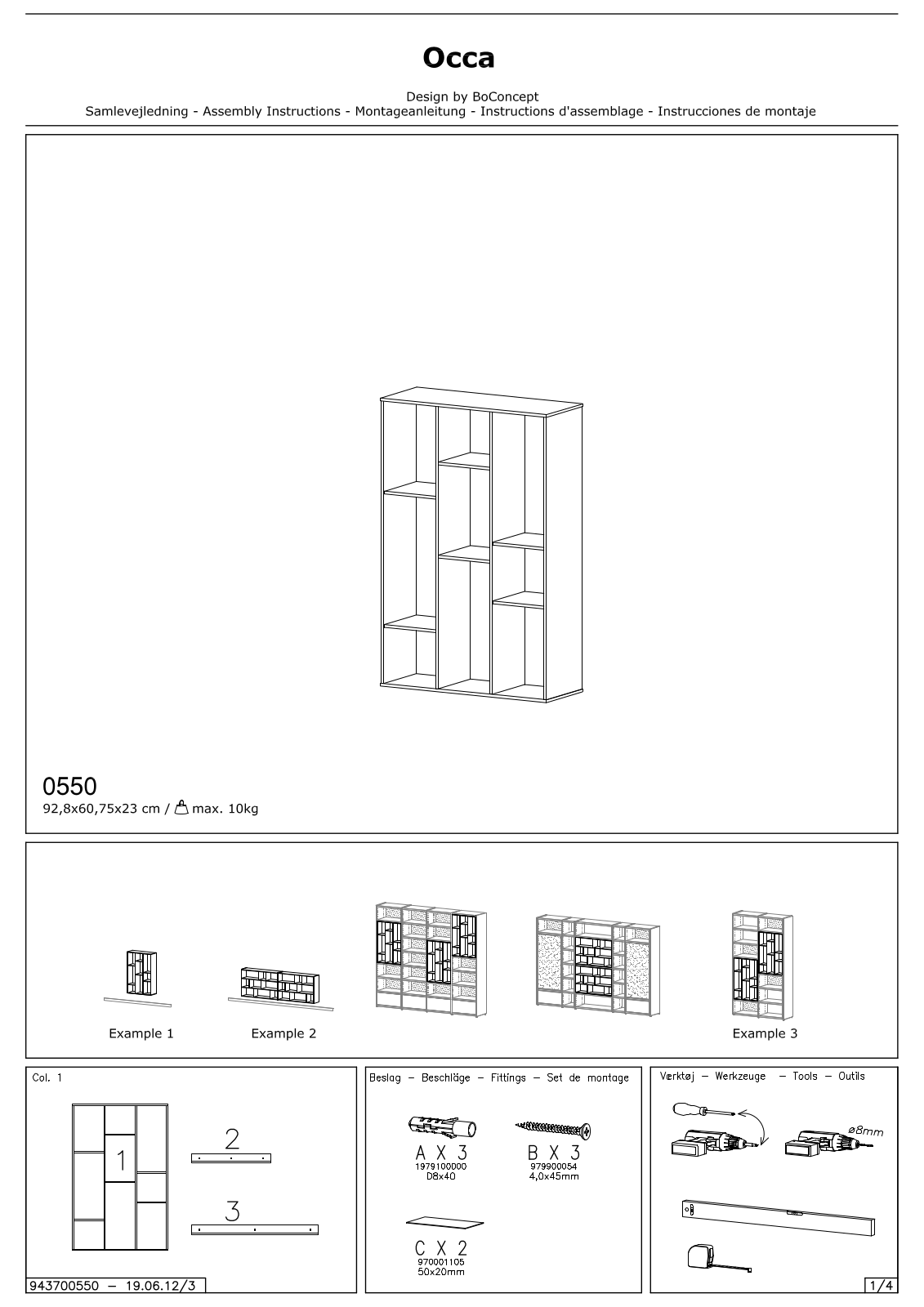 BoConcept 550 Assembly Instruction