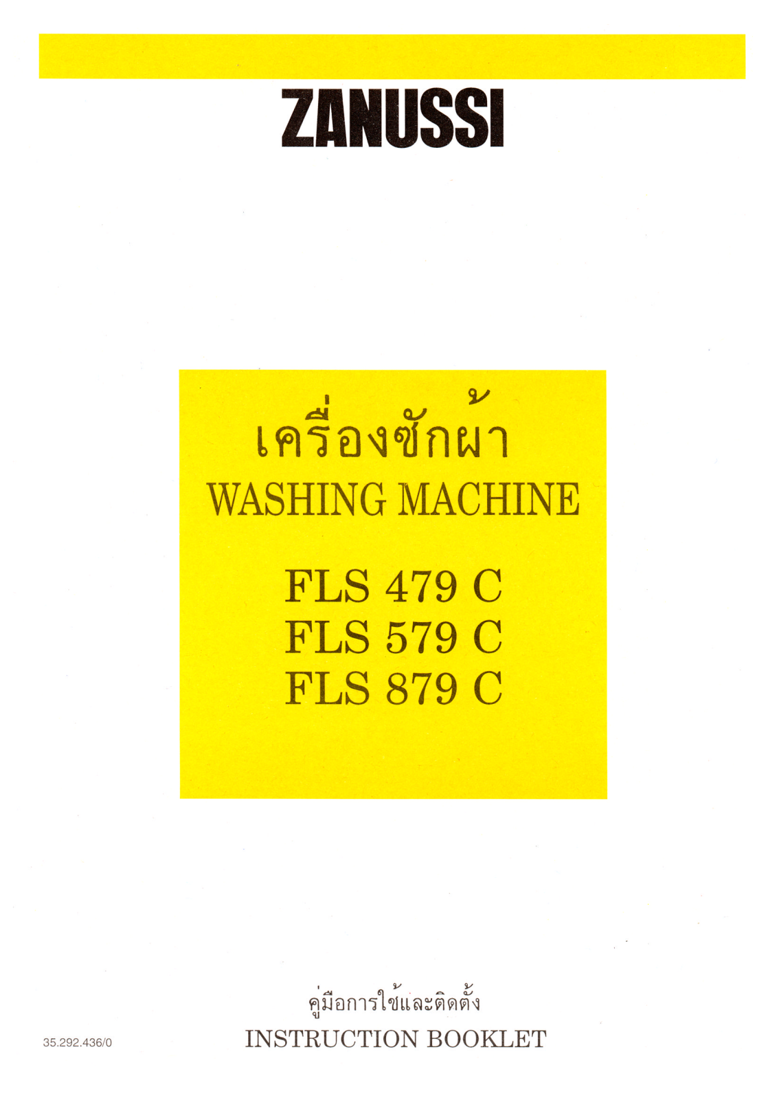 Zanussi fls479c, FLS579C, fls879c USER MANUAL