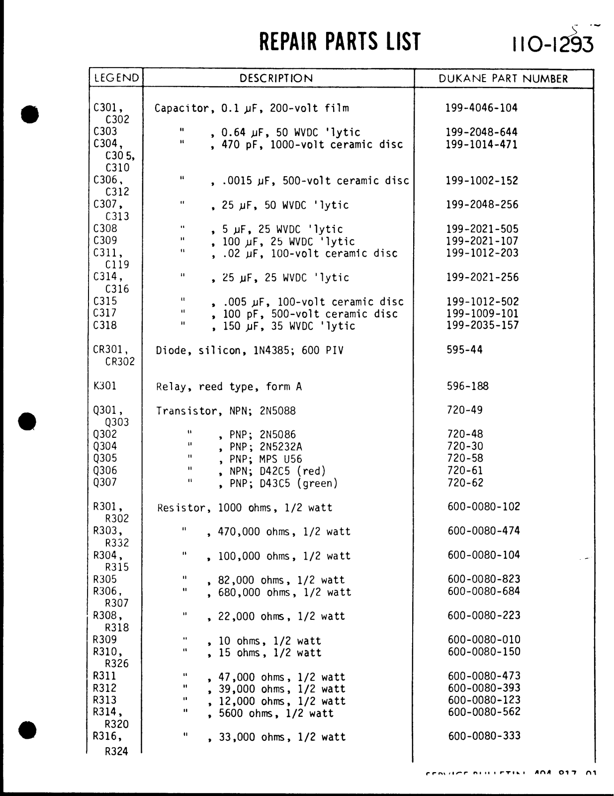 Dukane 110-1293 Schematic - ManualMachine.com