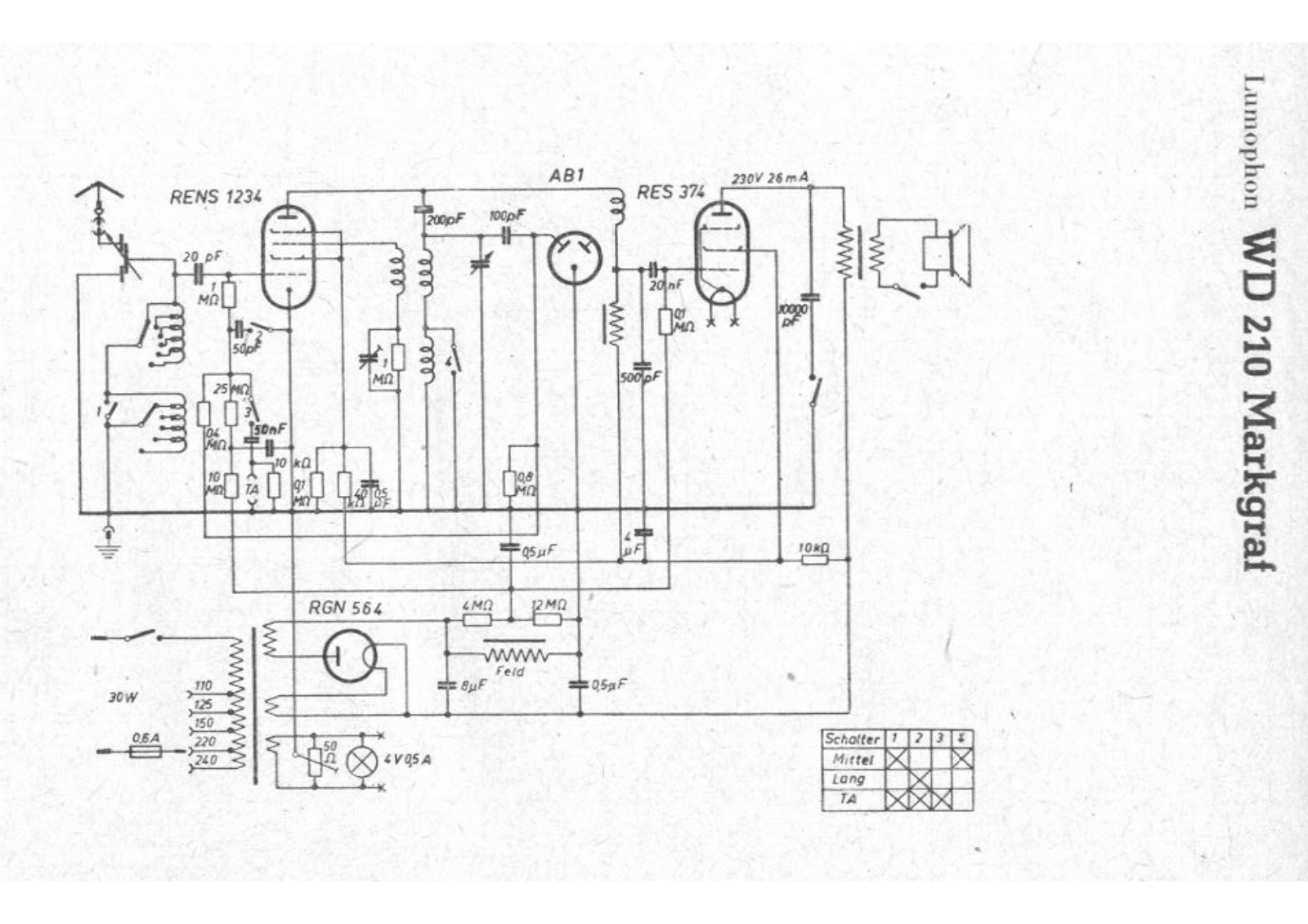 Lumophon wd210 markgraf schematic - ManualMachine.com