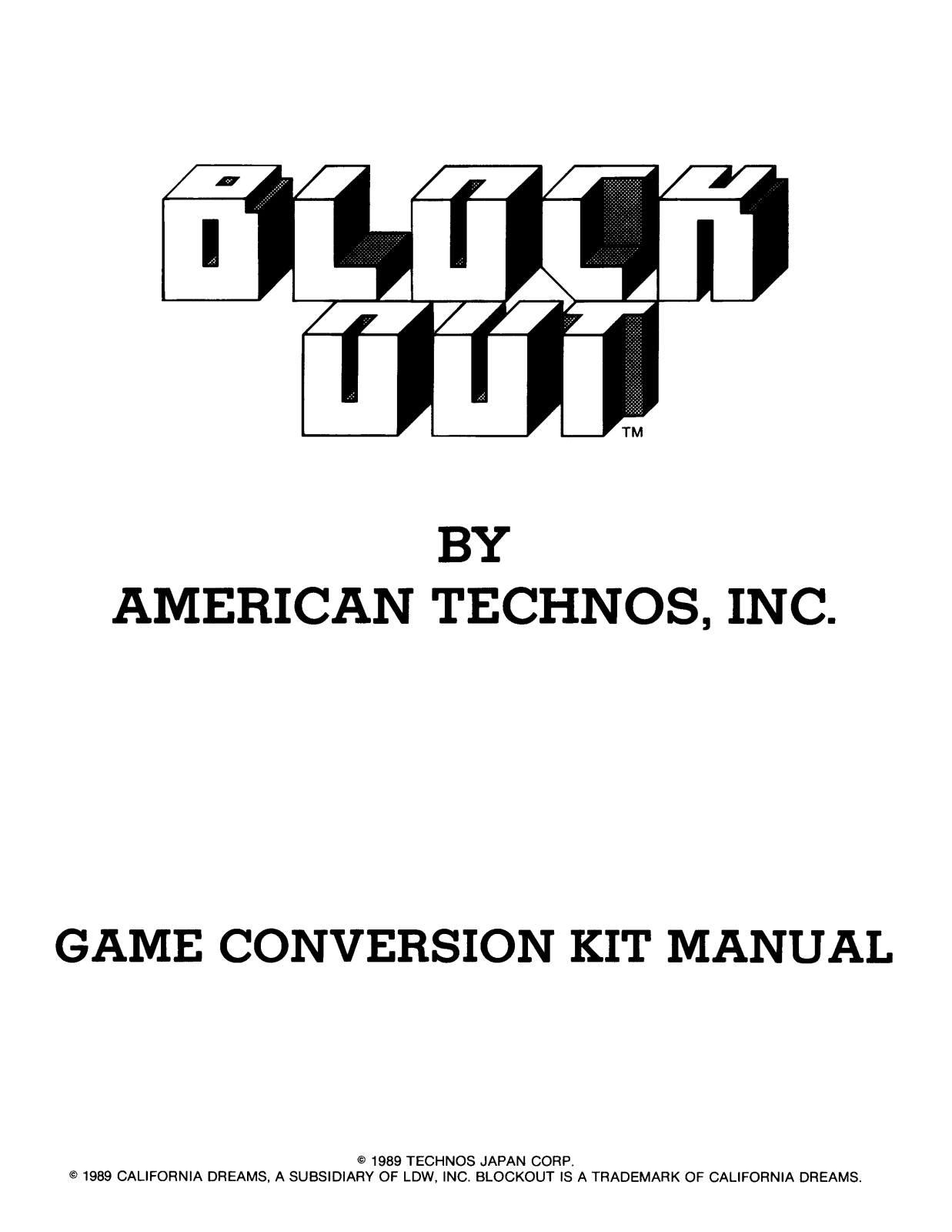 american technos Block out User Guide - ManualMachine.com