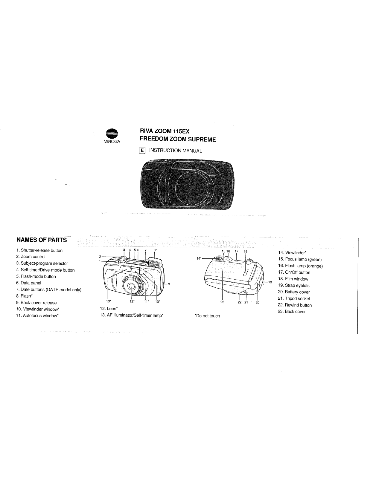 Minolta 115EX User Manual