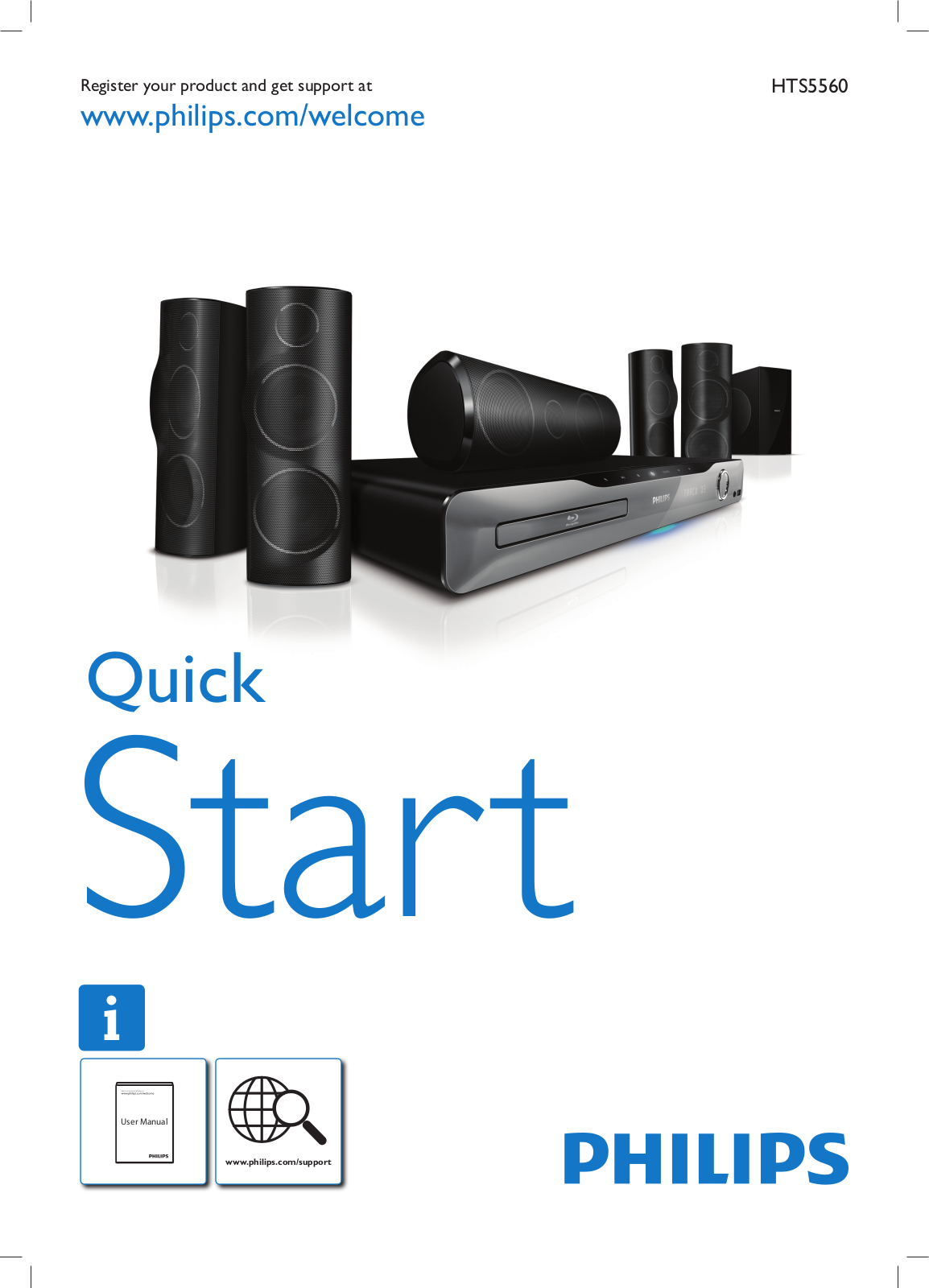 Philips HTS5560/51 Quick Start Guide - ManualMachine.com