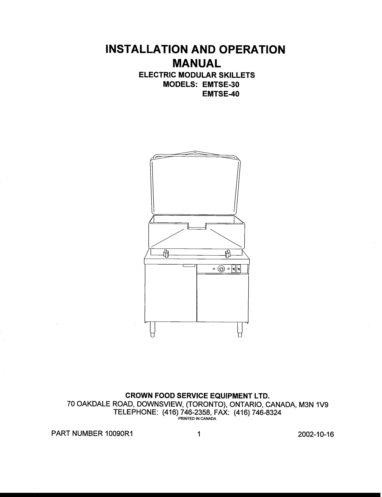 Intek EMTSE-30 Installation  Manual