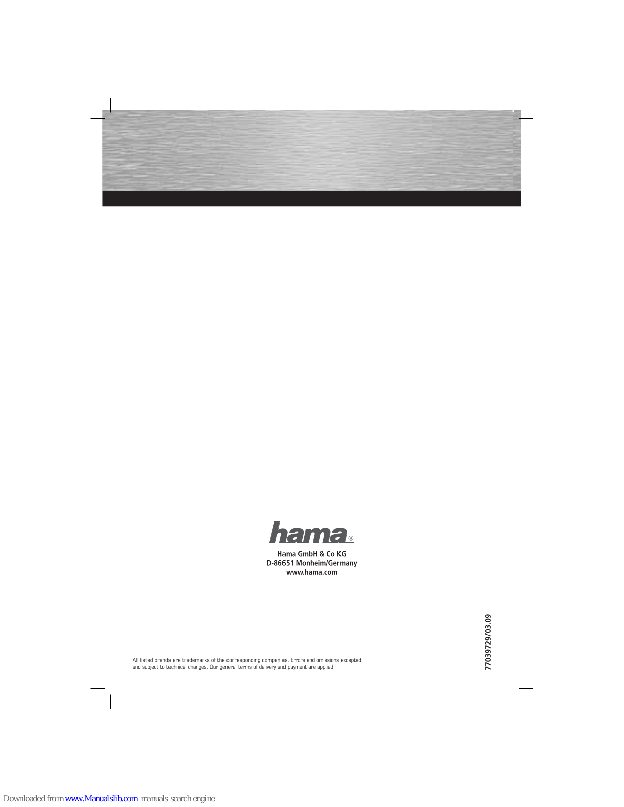 Hama 77039729 Operating Instruction - ManualMachine.com