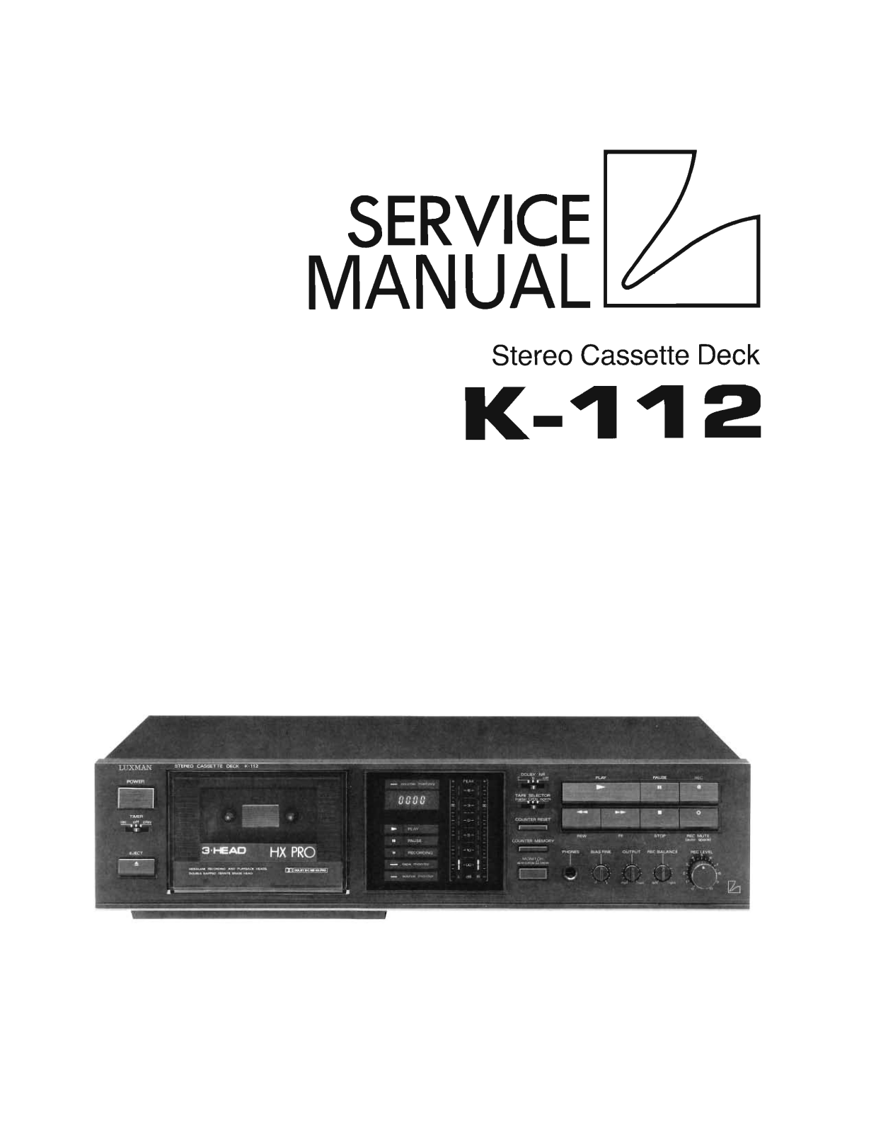 Luxman K-112 Service Manual