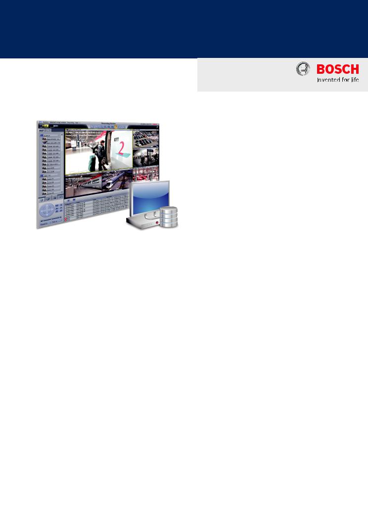 Bosch BRS-BASE-04A, BRS-DVD-00A, BRS-DVD-16A, BRS-DVD-32A Specsheet
