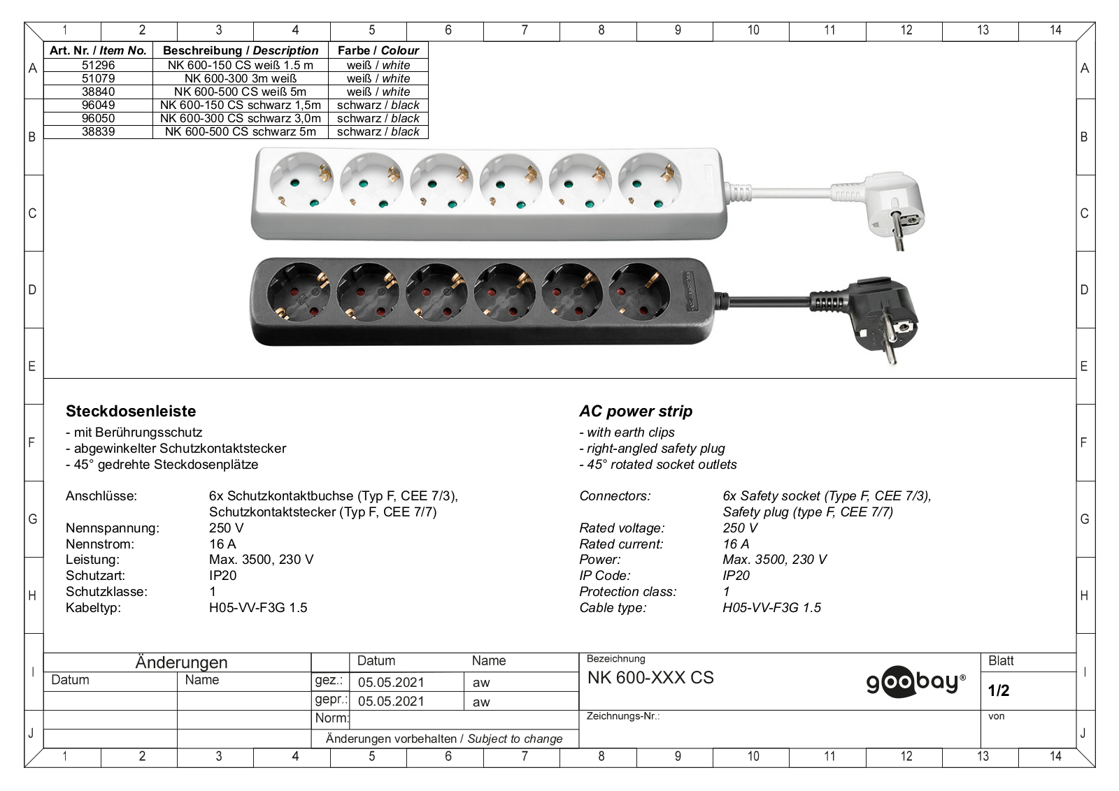 GOOBAY 51296, 96050, 96049, 51079, 38840 Datasheet - ManualMachine.com