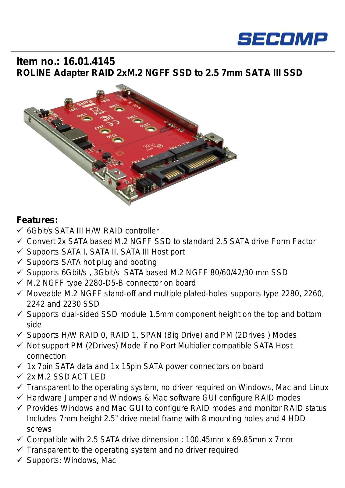 ROLINE 16014145 Datasheet - ManualMachine.com
