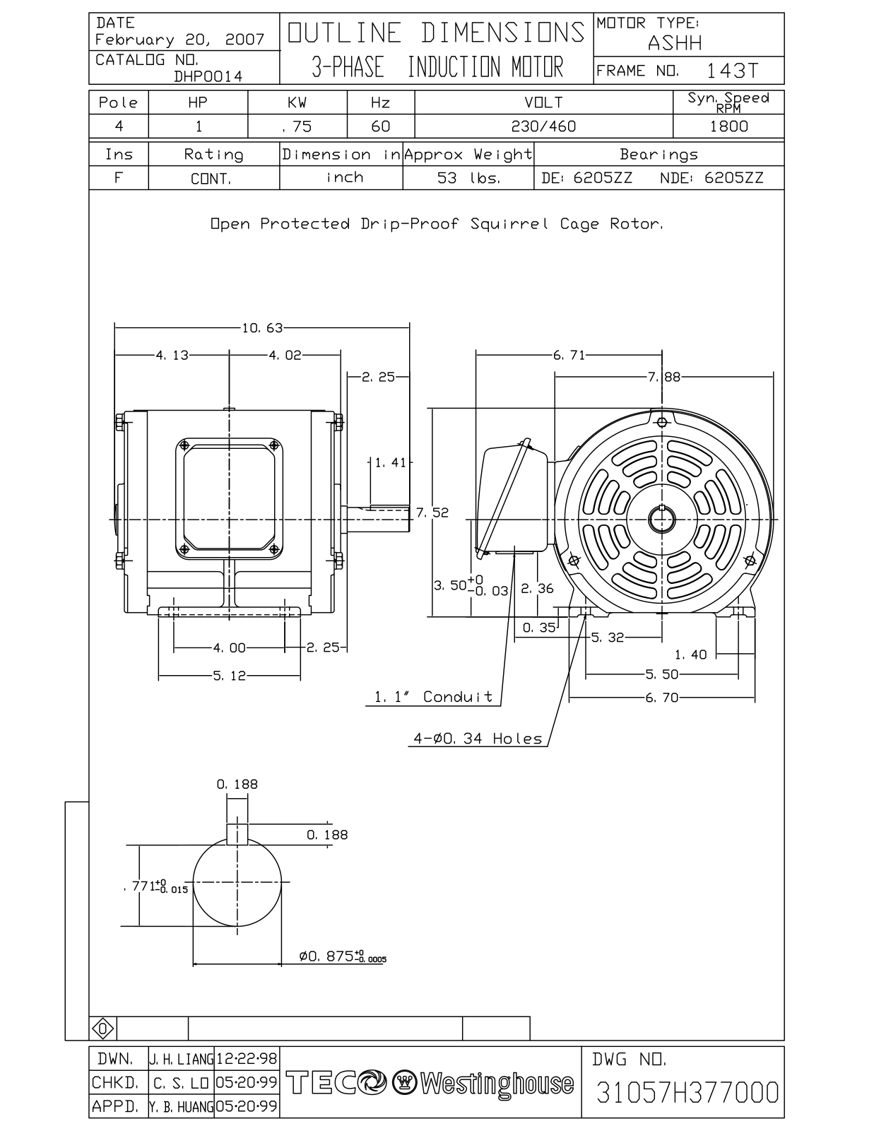 Teco DHP0014 Reference Drawing