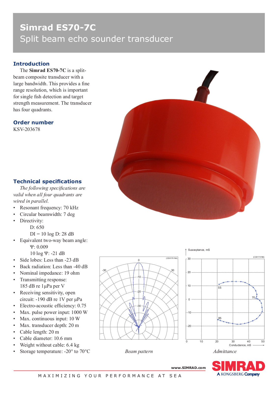 Simrad ES70-7C DATASHEET