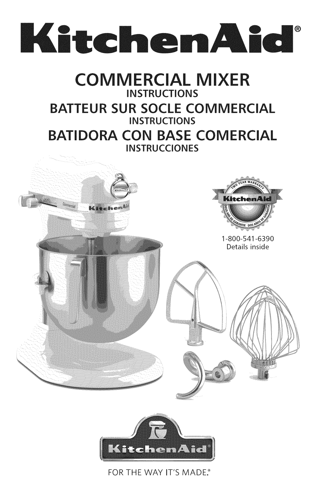 KitchenAid KSM8990WH0, KSM8990OB0, KSM8990NP0, KSM8990ER0, KSM8990DP0 Owner’s Manual