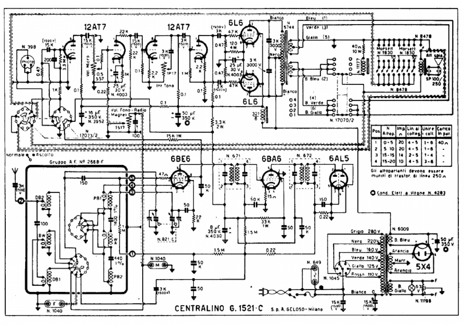 Geloso g1521c schematic