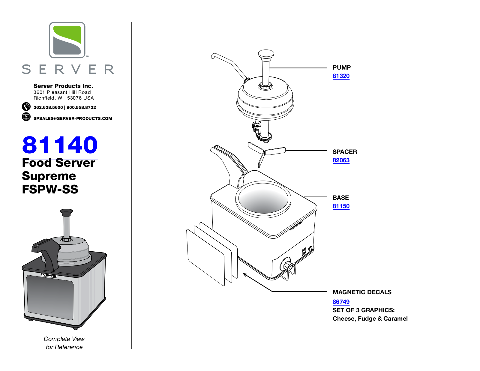 Server FSPW-SS Parts Manual