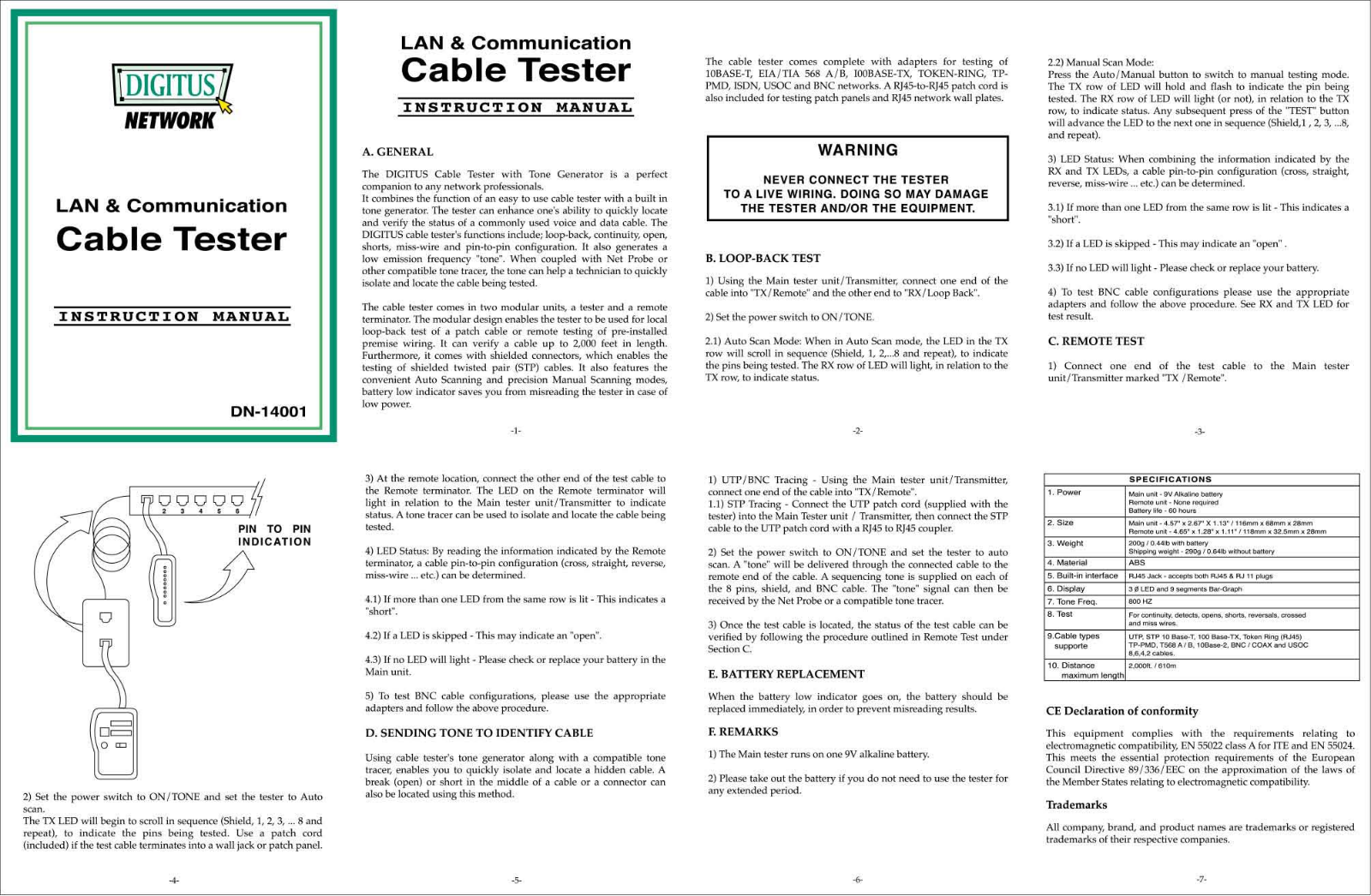 Digitus DN-14001 Service Manual