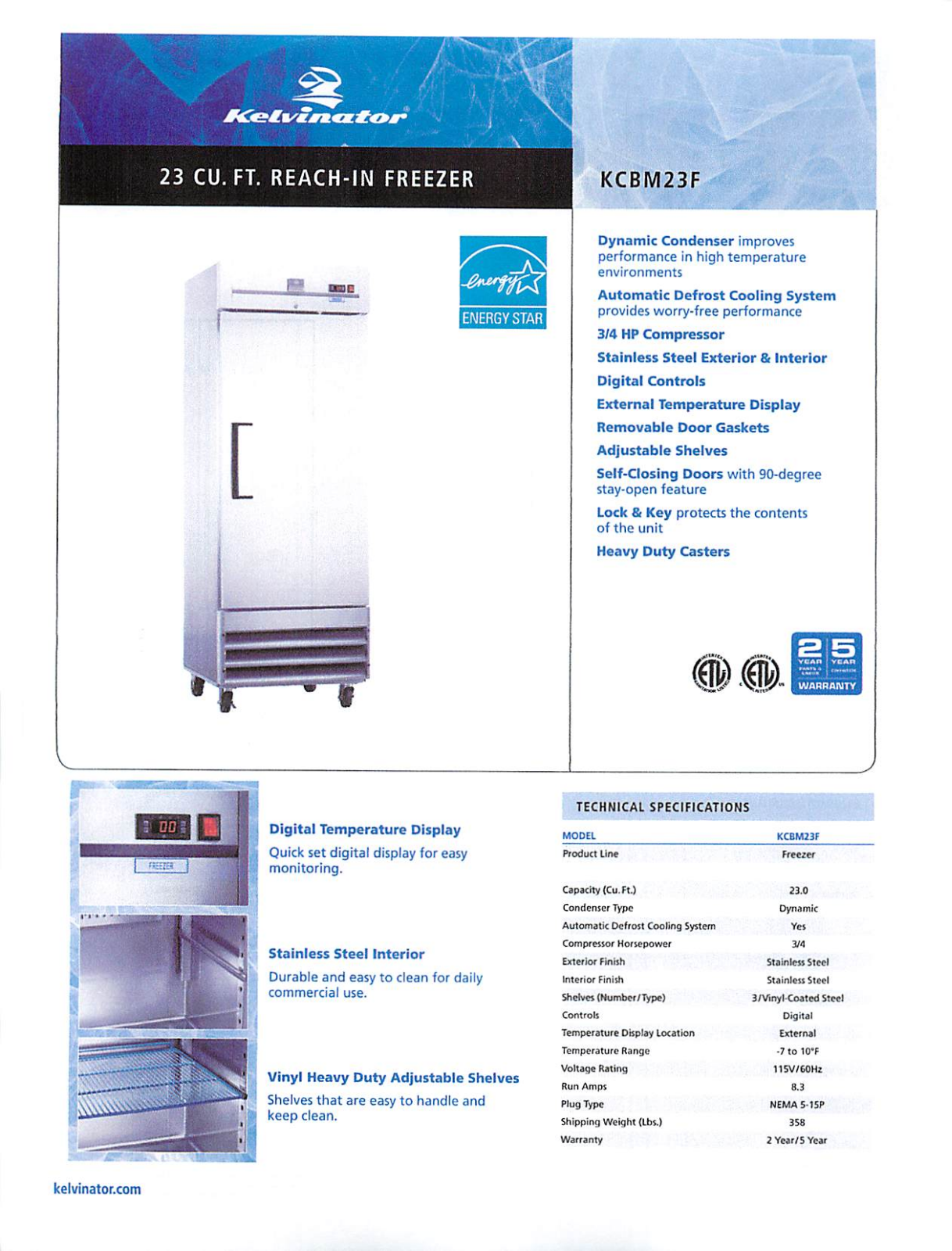 Kelvinator Commercial KCBM23F User Manual