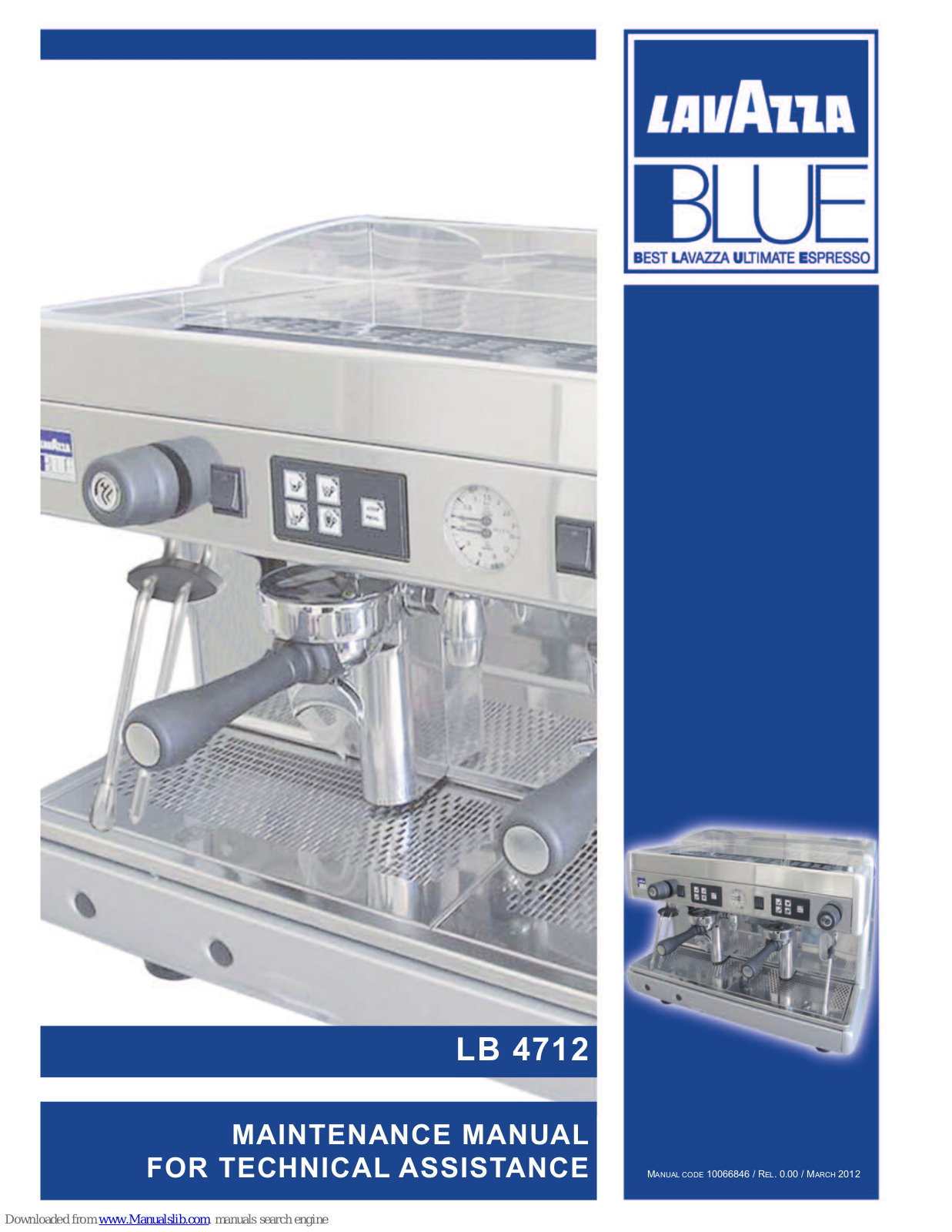 LAVAZZA LB 4712 Maintenance Manual