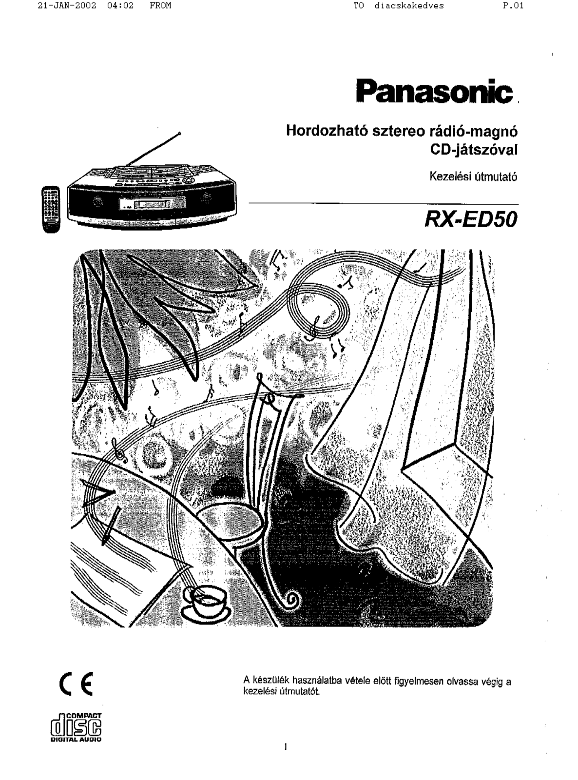 Panasonic RX-ED50 User Manual