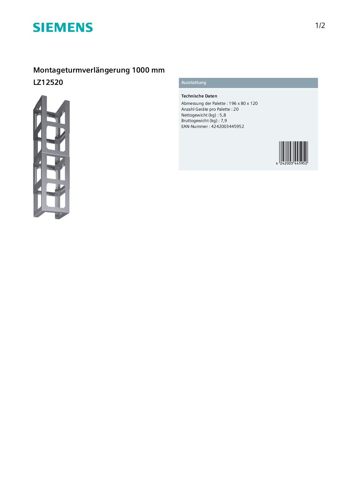 Siemens LZ12520 User Manual