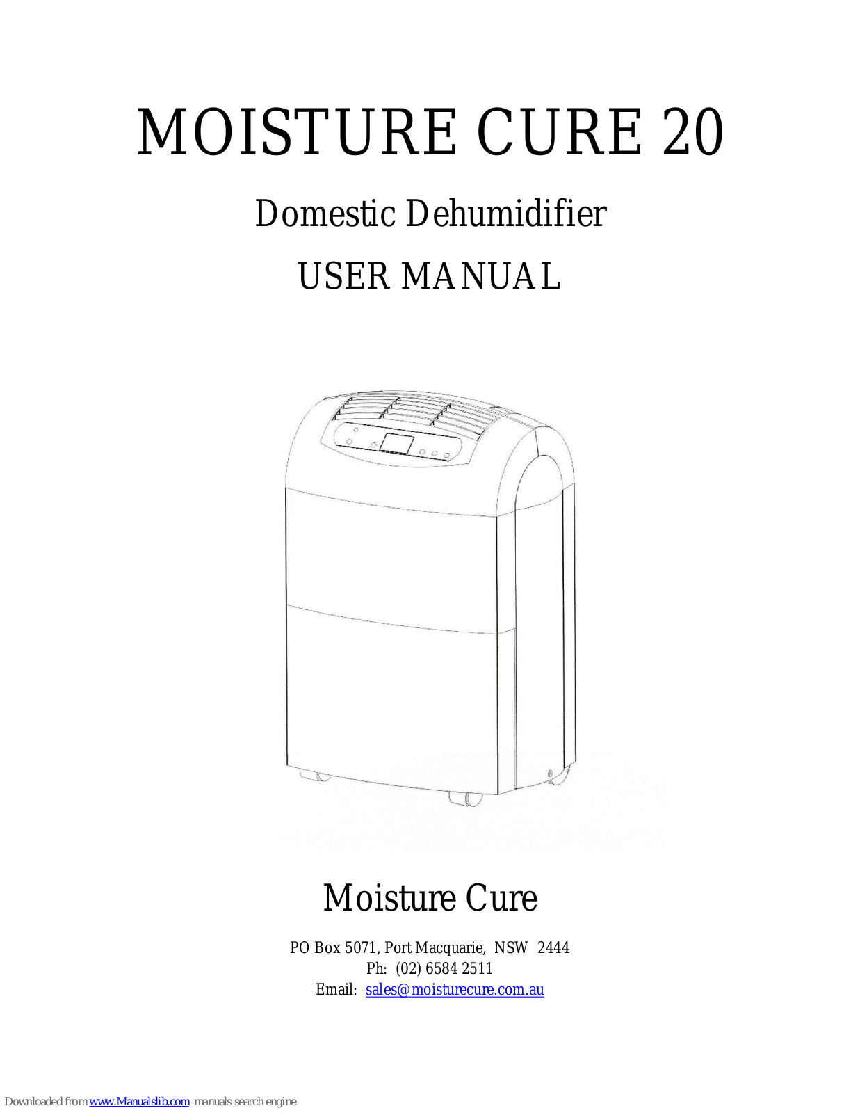 Moisture Cure 20 User Manual