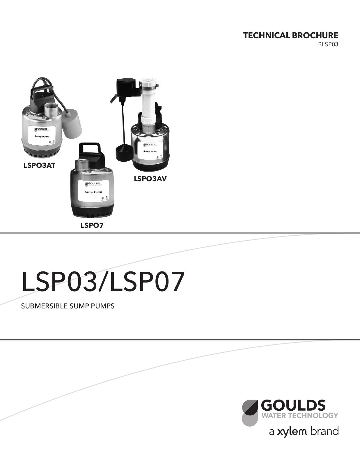 Goulds Pumps LSPO3AT, LSPO3AV, LSPO7 Service manual